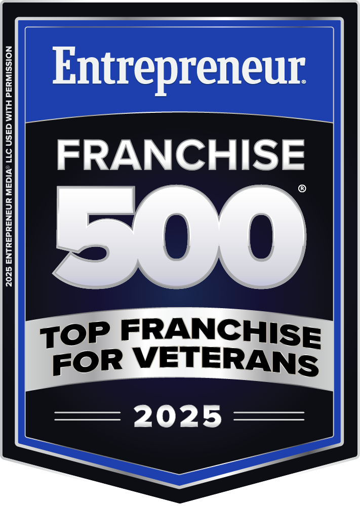 Entrepreneur's Top Franchise for Veterans 2025 Badge