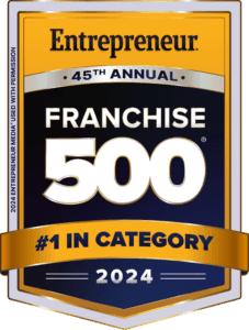 Entrepreneur's number 1 ranked franchise in category badge 2024